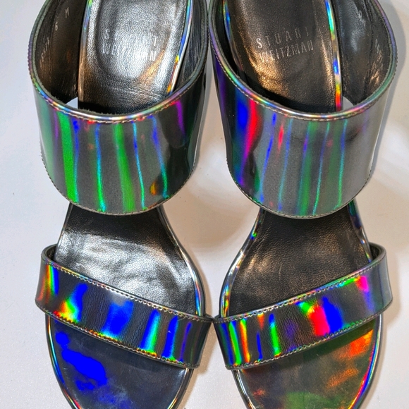 Stuart Weitzman iridescent slip-on sandals size 6m - Picture 5 of 9